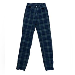 Brandy Melville John Galt Pants Womens Size S 23x27 Blackwatch Plaid Stretch